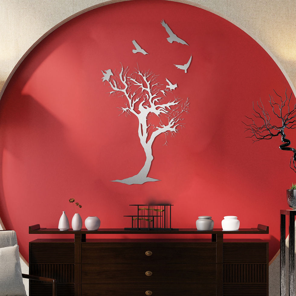 Thumbnail: Elegant Metal Tree and Birds