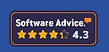 Logo de Software Advice con una calificación de 4.3 estrellas.