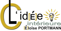 logo clidintérieure avec une ampoule représentant les idées d'Eloïse PORTMANN