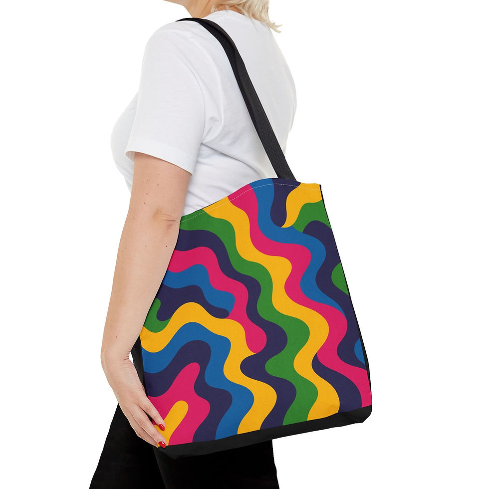 Thumbnail: Rebel Wiring Co. Colorful Spiral Tote Bag