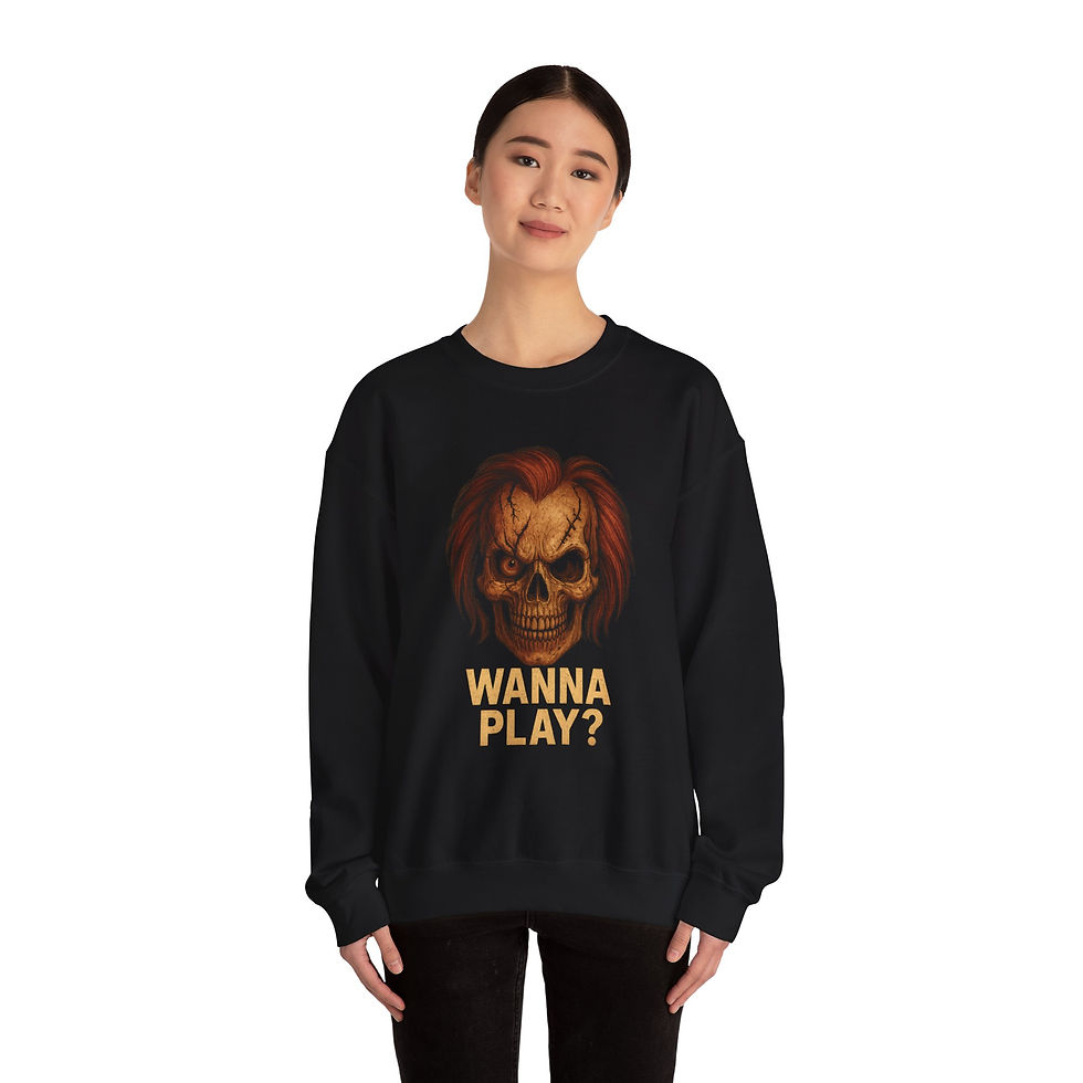 Thumbnail: Rebel Wiring Co. Halloween Chills Sweatshirt, Unisex Crewneck, Spooky Gift