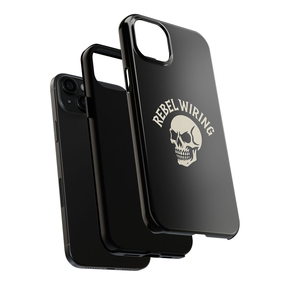 Thumbnail: Rebel Wiring Co. Tough Phone Case, Edgy Skull Phone Cover