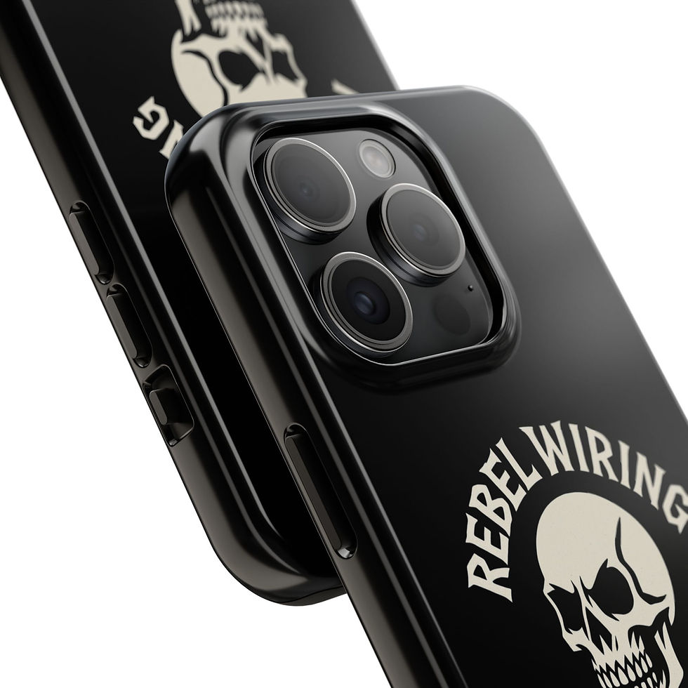 Thumbnail: Rebel Wiring Co. Tough Phone Case, Edgy Skull Phone Cover