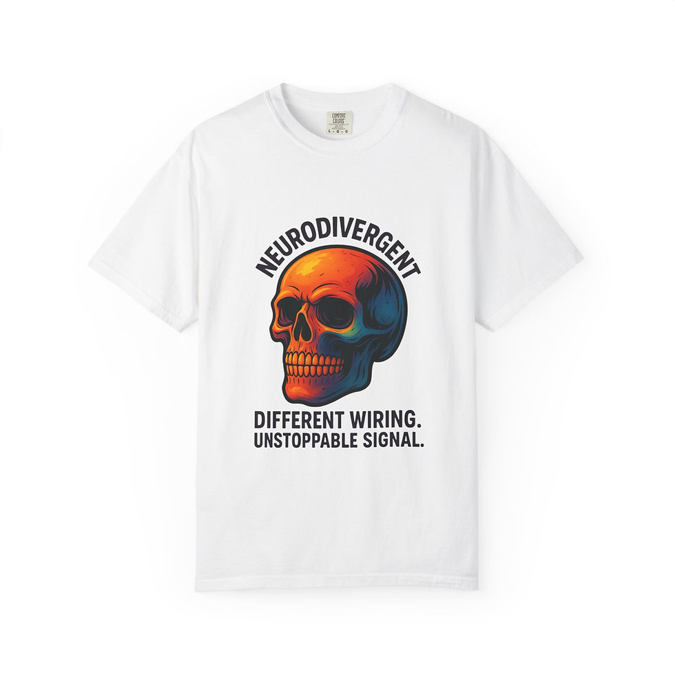 Thumbnail: Rebel Wiring Co. Neurodivergent Skull T-Shirt