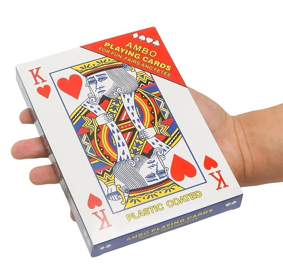 Thumbnail: Ambo Playing Cards Plastic Coated Poker Cards Deck – 6.6"x4.7 " (16.8*12cm)