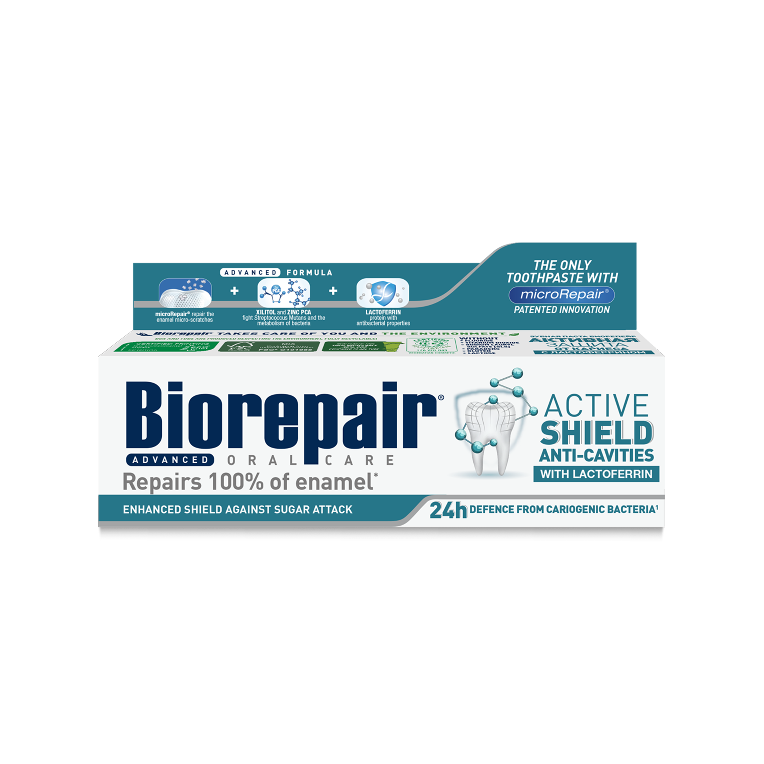 BIOREPAIR ADVANCED - Active Shield Anti-Cavities - Toothpaste (75ml)