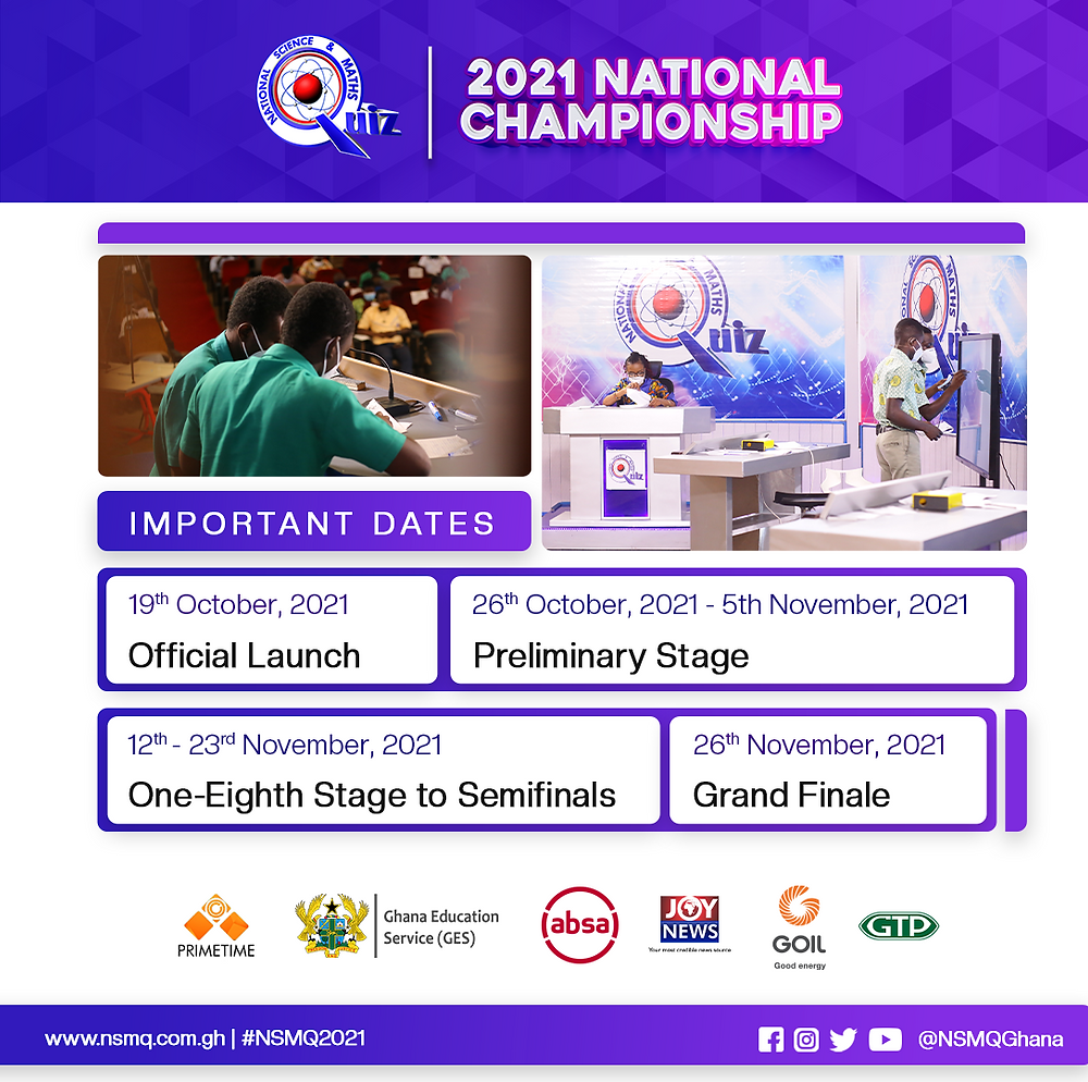 Nsmq 2021 National Championship Kick Starts October 26 Nsmq 2021 National Championship Kick Starts October 26