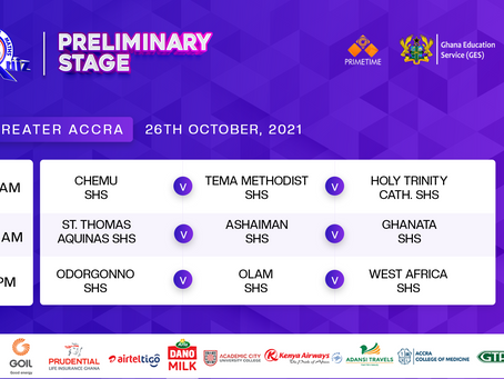 #NSMQPrelims: Dates, fixtures and more