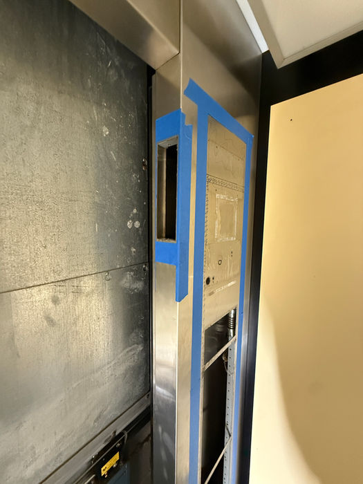 Before and after commercial elevator modernization by Prime Elevator Corp in Houston, Texas.”