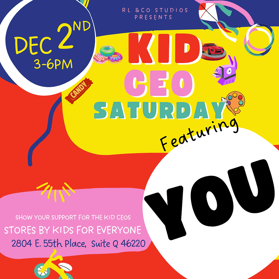 Kid CEO Saturday Vendor December