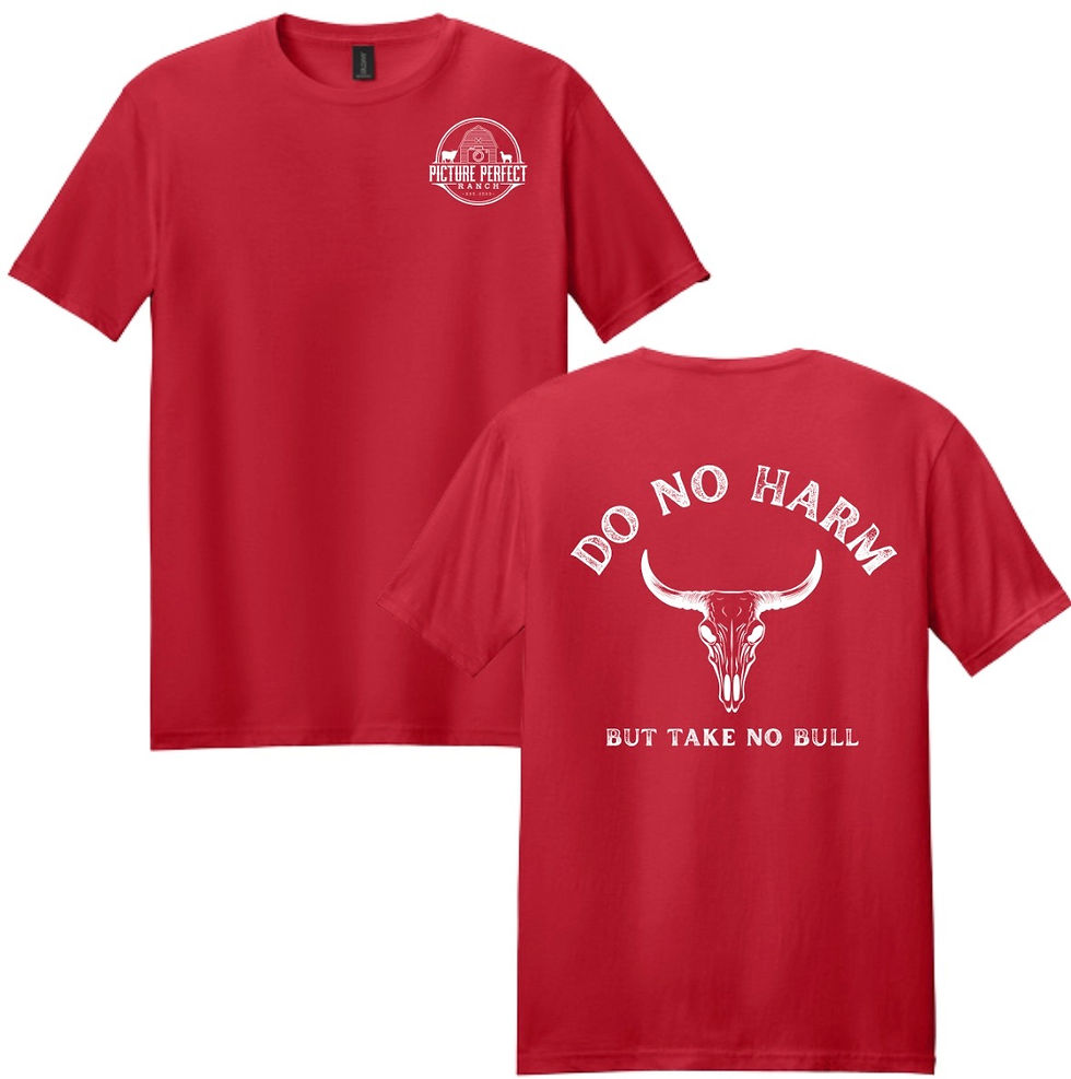 Thumbnail: "Take No Bull, Do No Harm" Highland Cow shirt from Picture Perfect Ranch