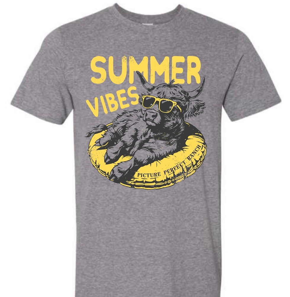 Thumbnail: "Summer Vibes"  Highland Cow T- Shirt