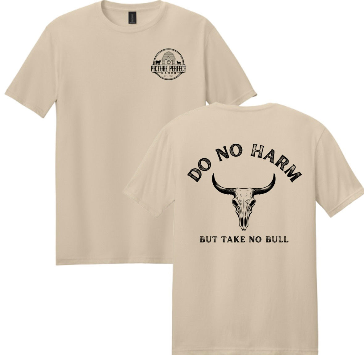 "Take No Bull, Do No Harm" Highland Cow shirt from Picture Perfect Ranch