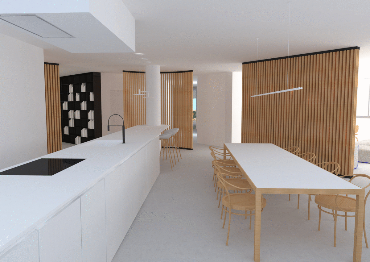 Cocina comedor edificio Colón