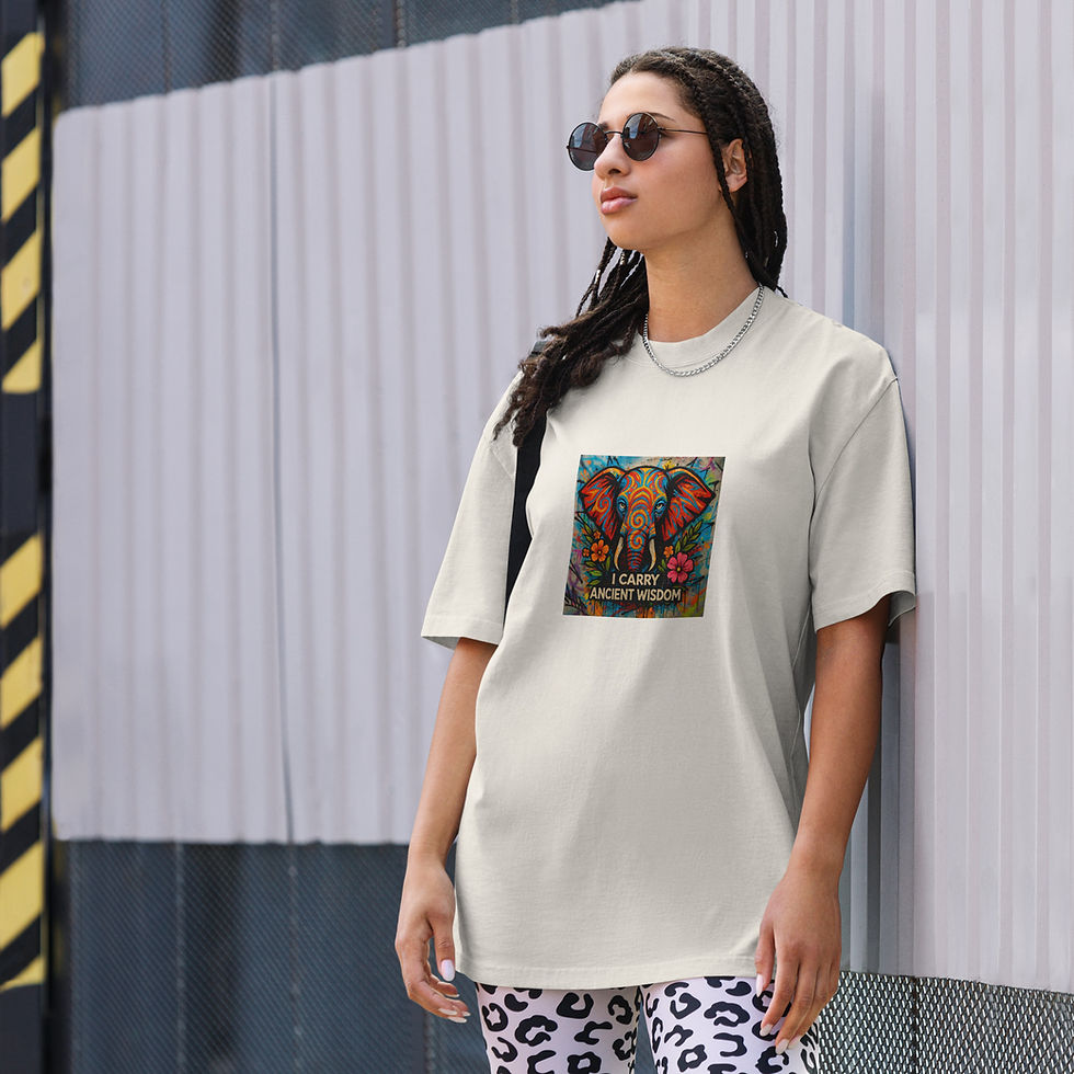 Thumbnail: I carry Ancient Wisdom (oversized faded t-shirt)