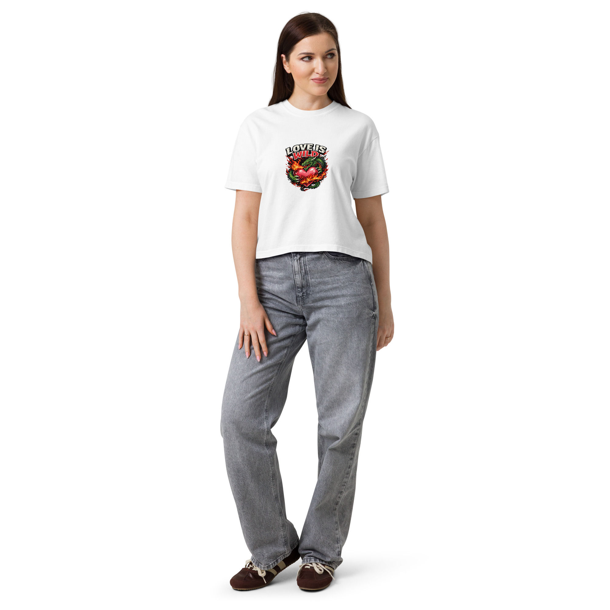 LOVE IS WILD (women’s heavyweight boxy tee)