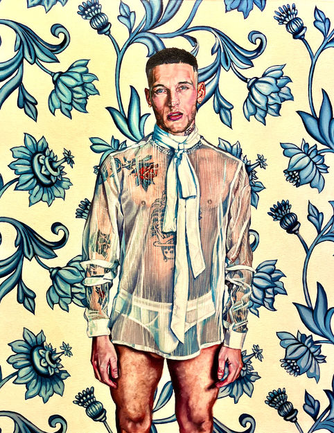 sex, gay, lgbtq, pattern, delft, gay art, blue, male nude,