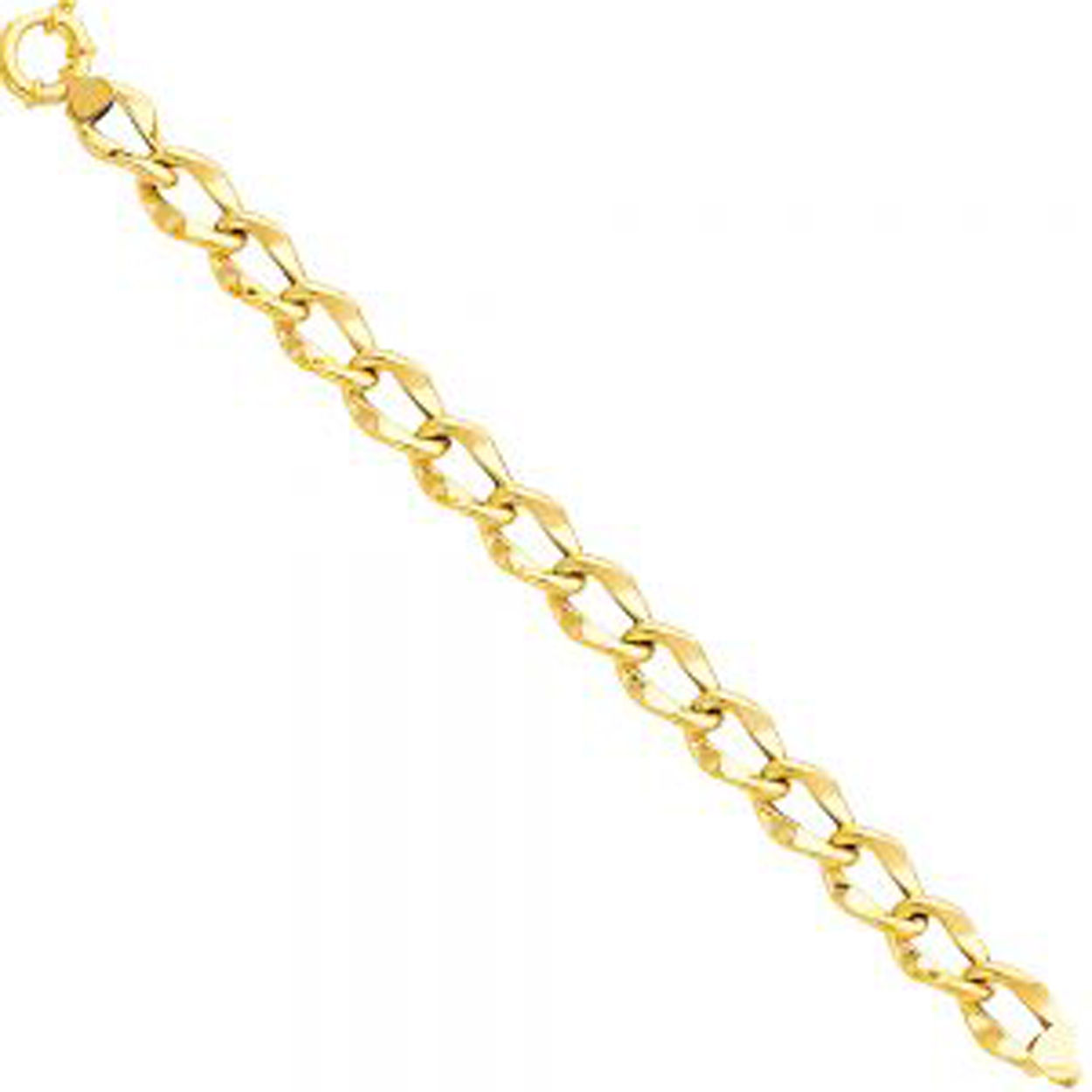 14K Gold Fancy Link Bracelet, 11.4 Grams, 7.5in, 12mm