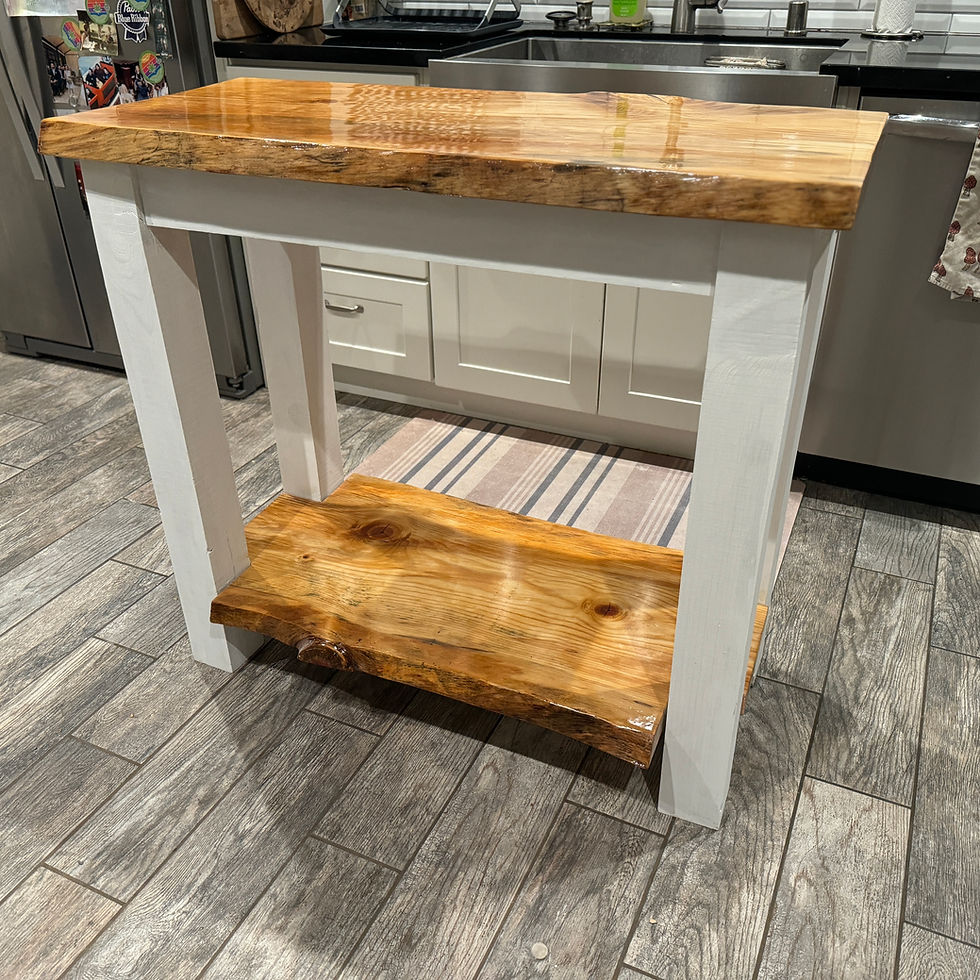 Thumbnail: Live Edge Rustic Kitchen Island 44 in