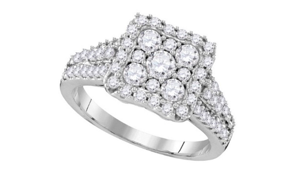 10K White Gold 1 1/5 CTW Diamond Fashion Ring