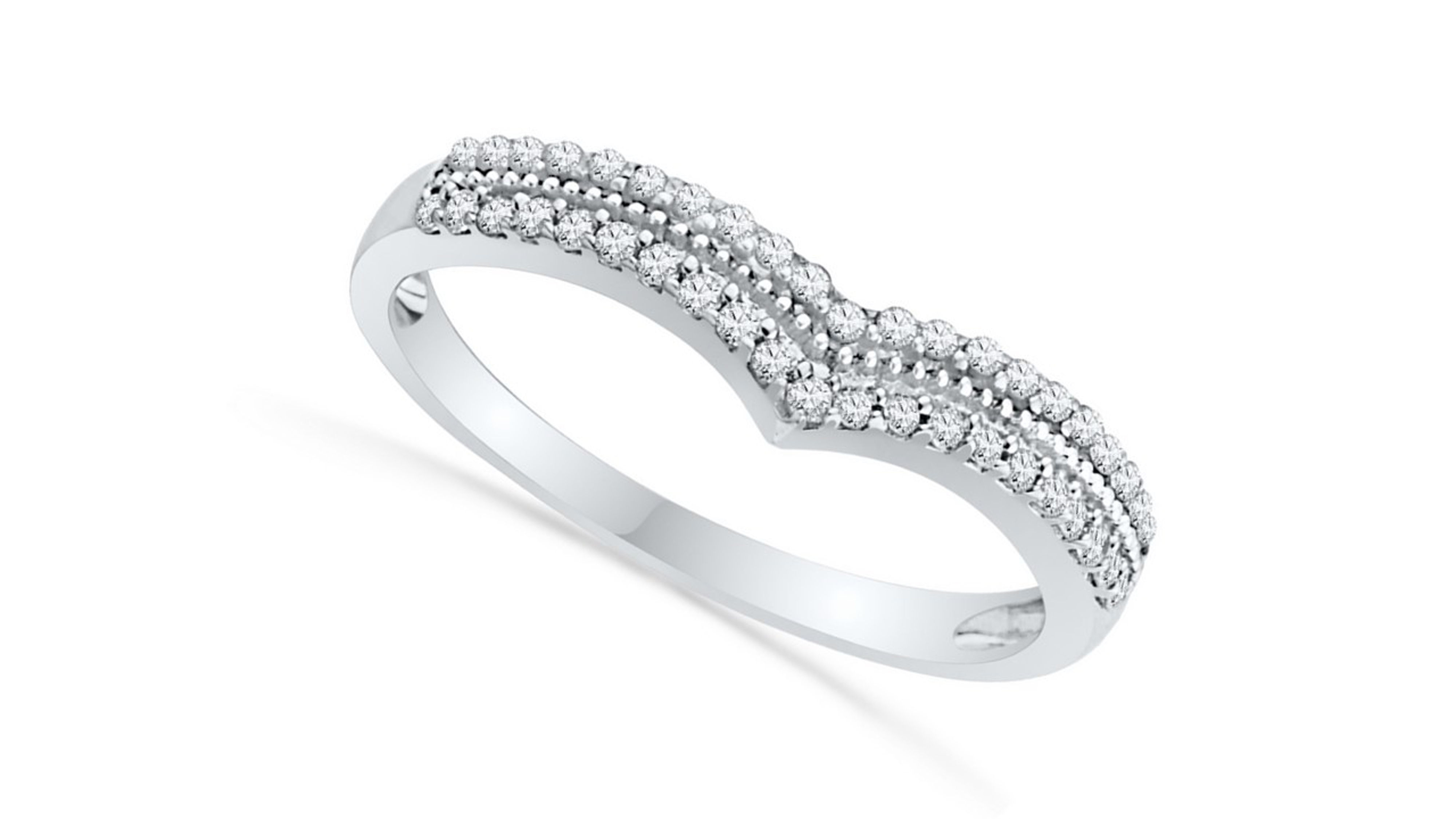 10K White Gold 0.5 CTW Diamond Fashion Band