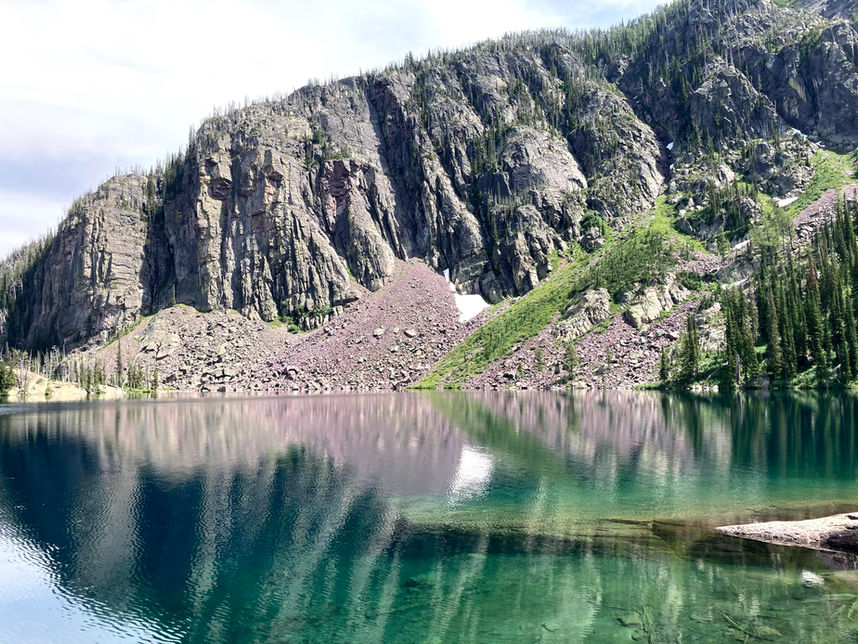 Turquoise lake in the Mission Mountain Range