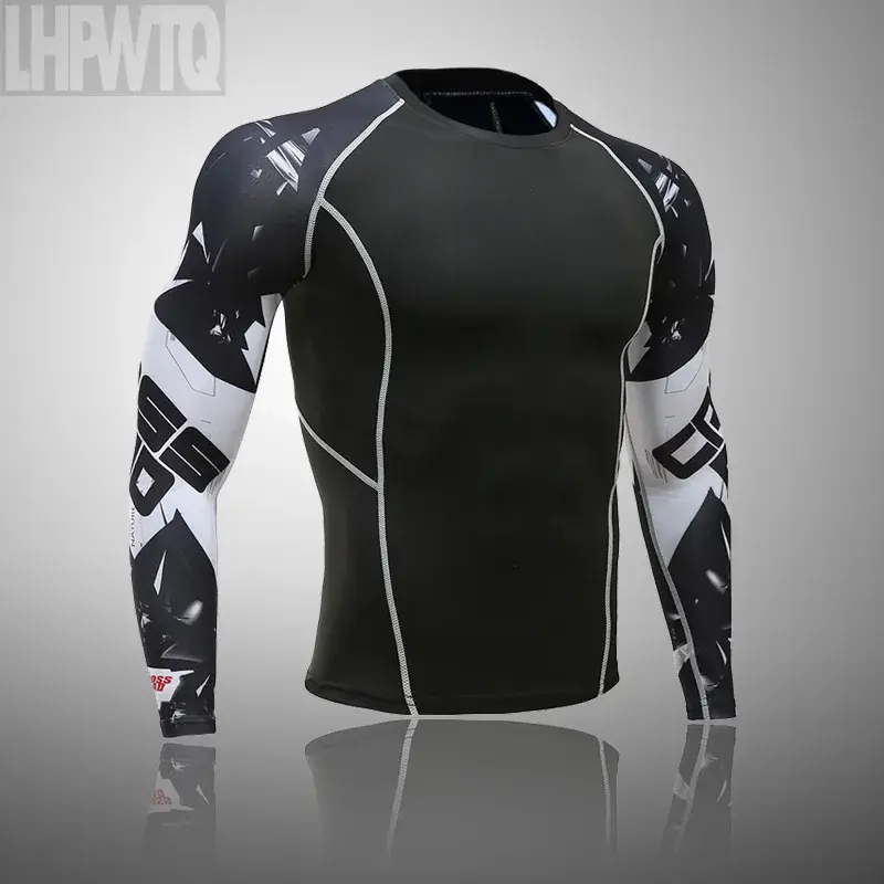 Miniatura: Men's Sports Suit MMA Rashgard Male Quick Drying Sportswear Compression Clothing