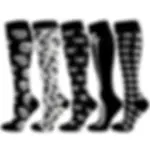 Varicocele Socks Compression Socks Halloween Skull Bone Bat Tooth Men's Sports