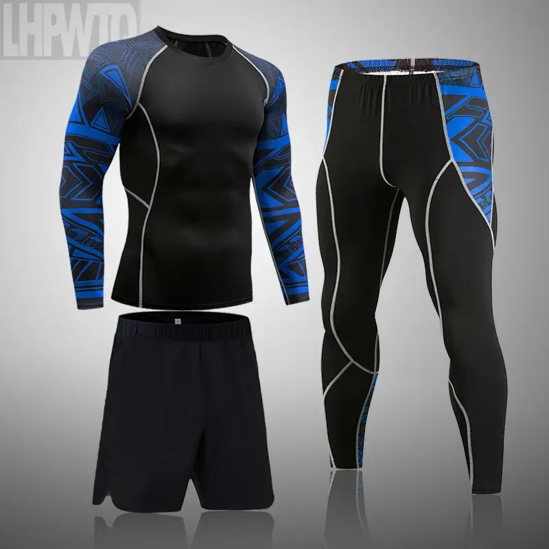 Miniatura: Men's Sports Suit MMA Rashgard Male Quick Drying Sportswear Compression Clothing