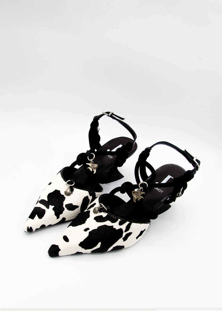 Miniature : Escarpins slingback vache - Jeannot