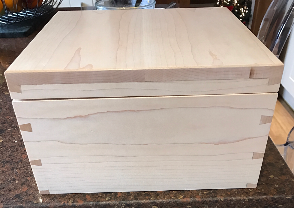 Thumbnail: solid maple jewellery box