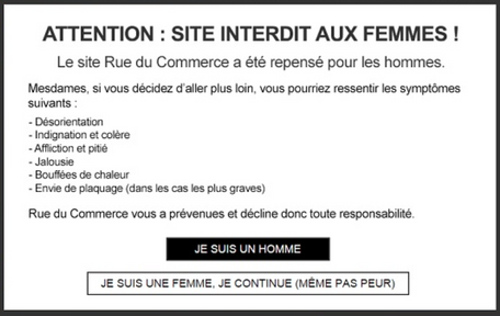 RUE DU COMMERCE SUR LA VOIE DU SEXISME ?