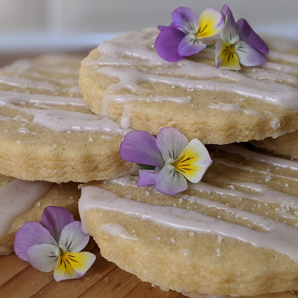 Lilac Shortbread Biscuits