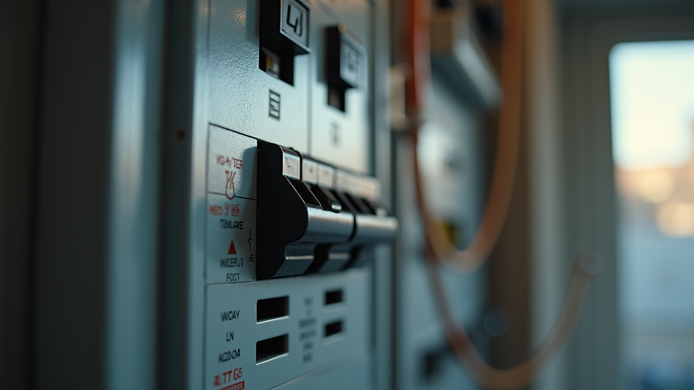 Eye-level view of a well-organized electrical panel in a residential setting
