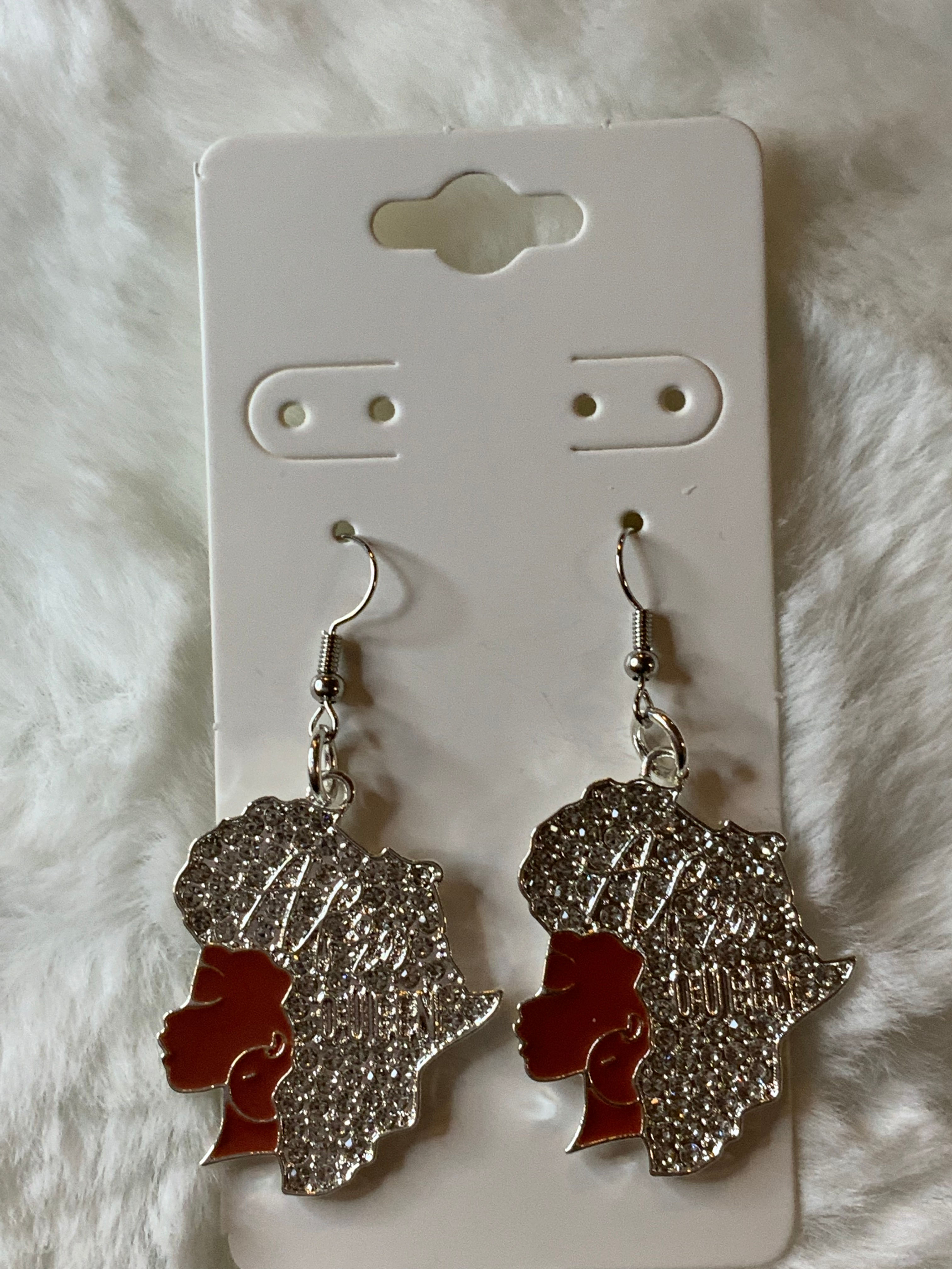 Bling Bling Afro Queen Earrings