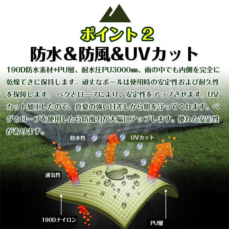 サムネイル： ドーム型テント１～２人用