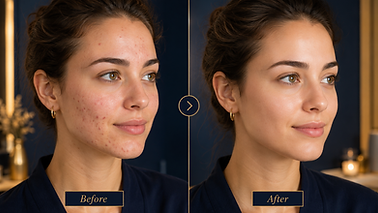 Before and after  acne treatment in Idaho Falls results