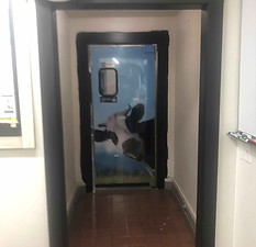 cow theme door wrap