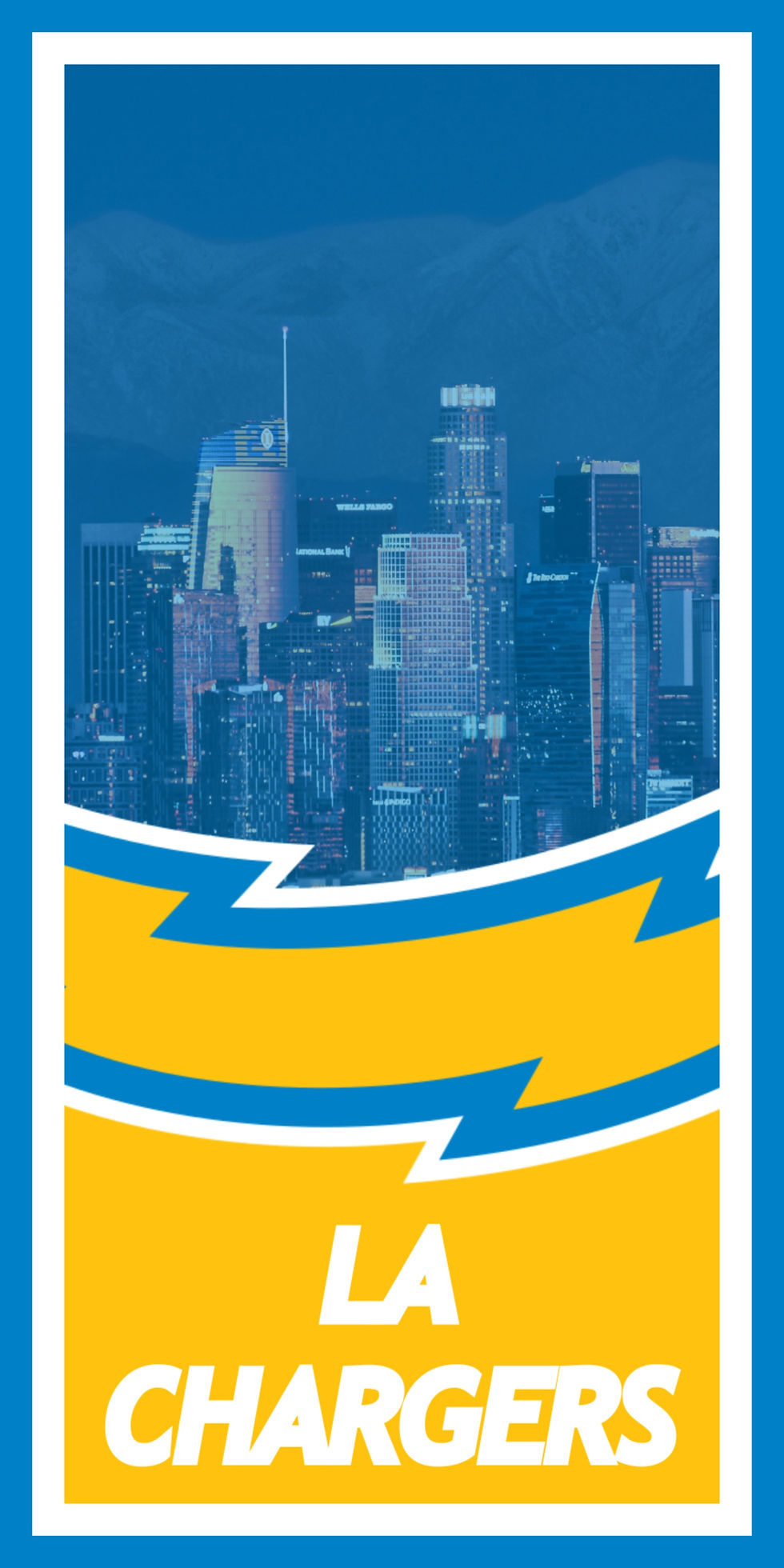 Los Angeles Chargers cornhole wrap full