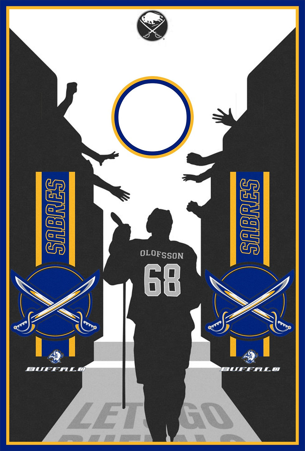 Buffalo Sabers cornhole wrap (2 prints) full