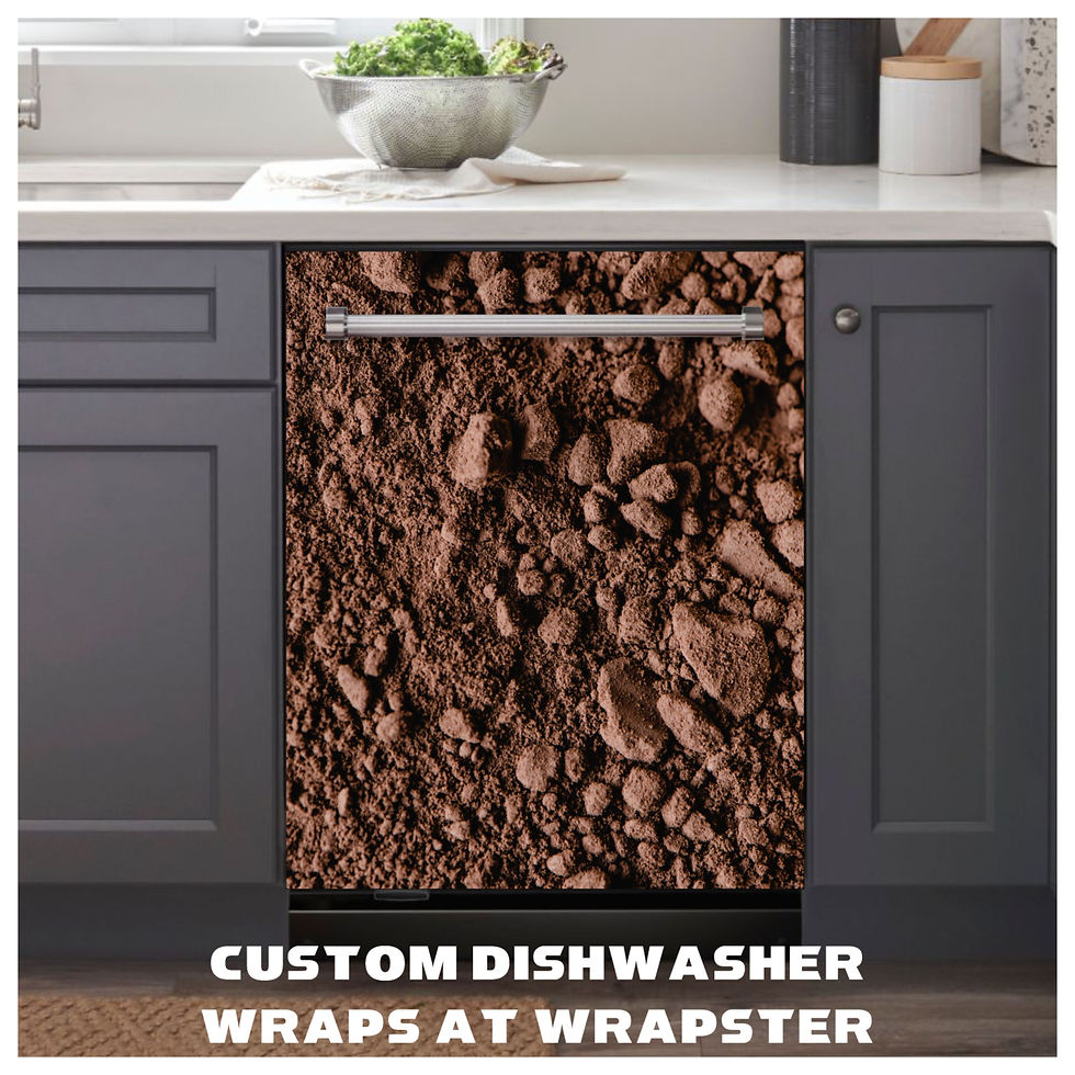 Earthy vinyl dishwasher wrap