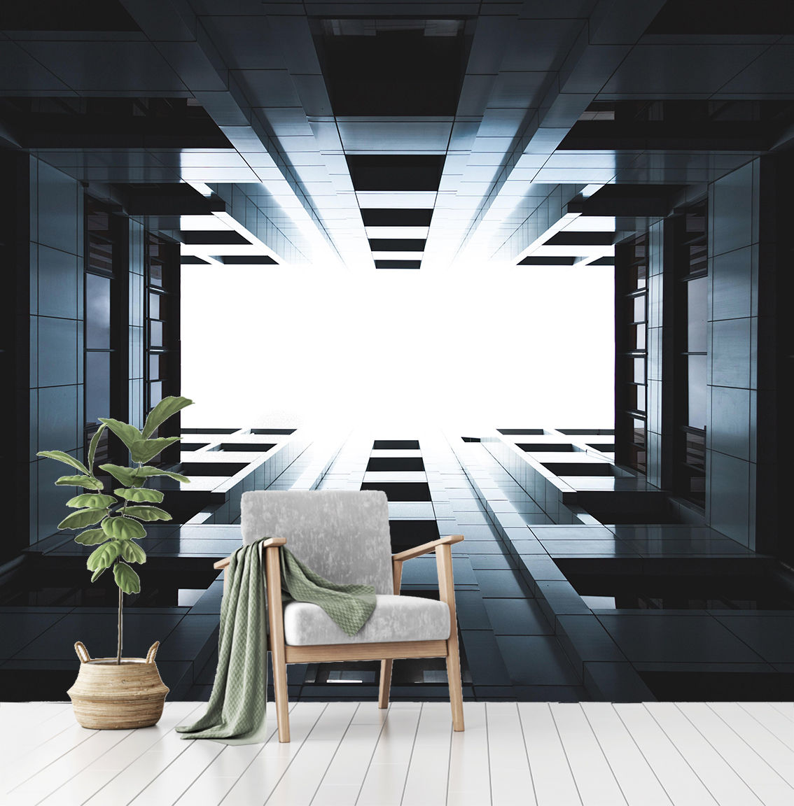 Perspective building v2 vinyl wall wrap