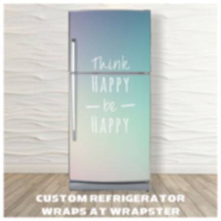 Happiness vinyl sticker refrigerator wrap