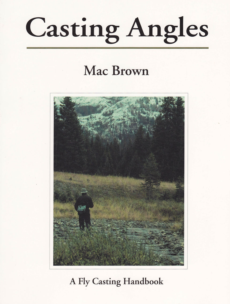 Book cover of Casting Angles A Fly Casting Handbook by Mac Brown Master Casting Instructor and founder of Western Carolina University fly fishing program, an ACA and FFI endorsed fly casting instruction reference