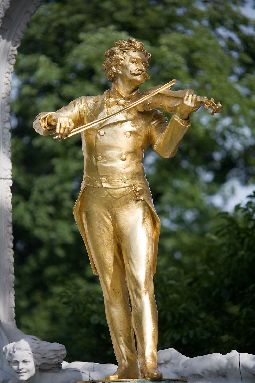 Johann Strauss II statue in Vienna, Austria
