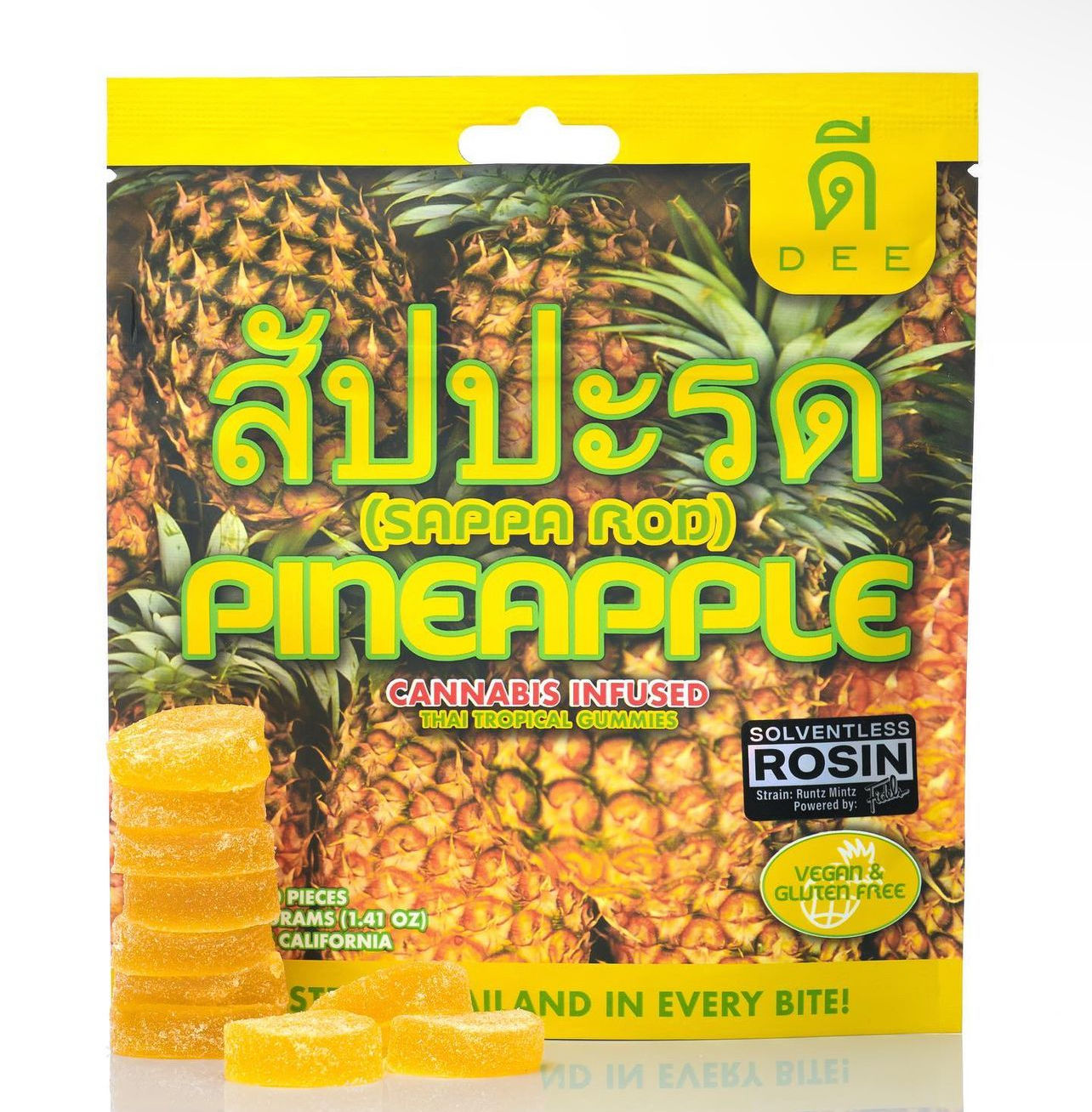 Pineapple | Dee Thai Rosin Gummies