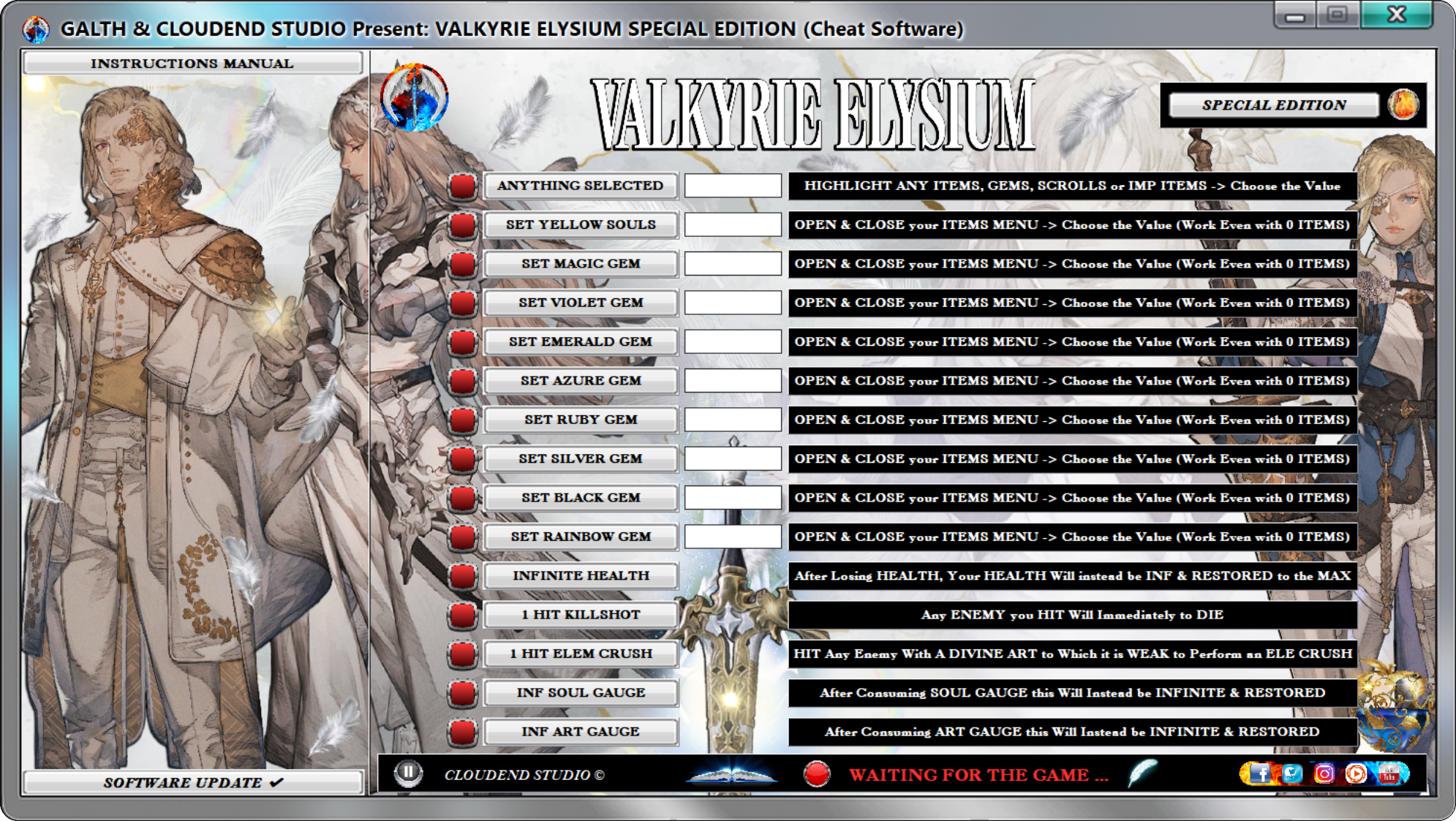 VALKYRIE ELYSIUM Cheats, Trainer, Mods, Codes, Editor, Cheat Happens, Fling Trainer, WeMod, Cheat Engine, Cloudend Studio,