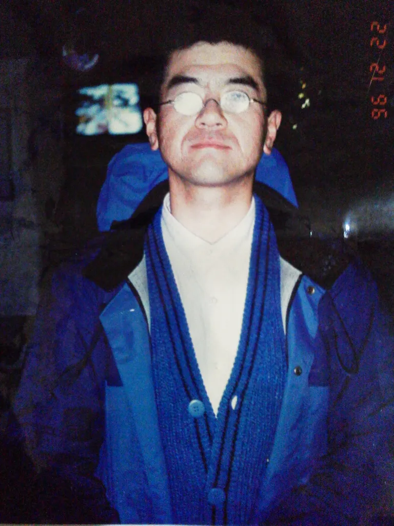 Switzerland in 1996, wearing Hesse’s glasses