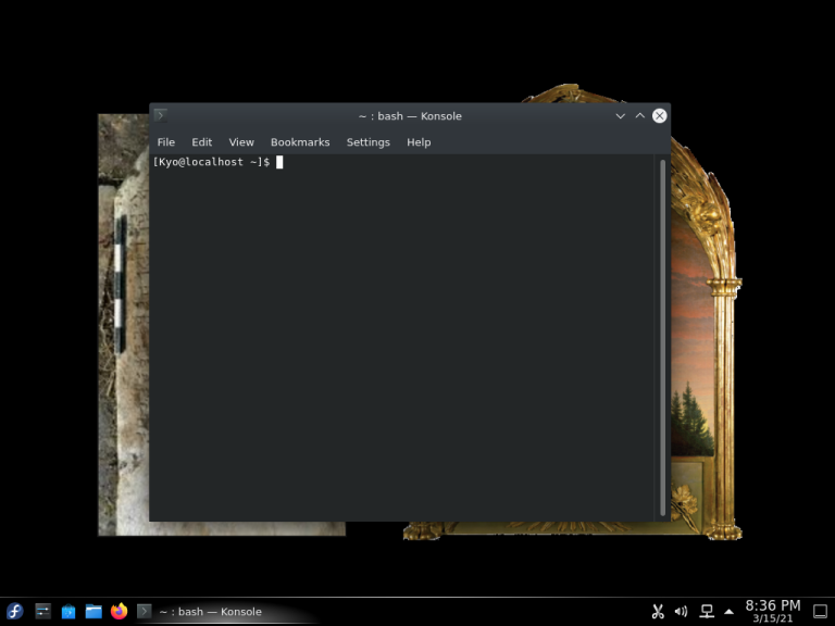 'Konsole' of KDE of Fedora.