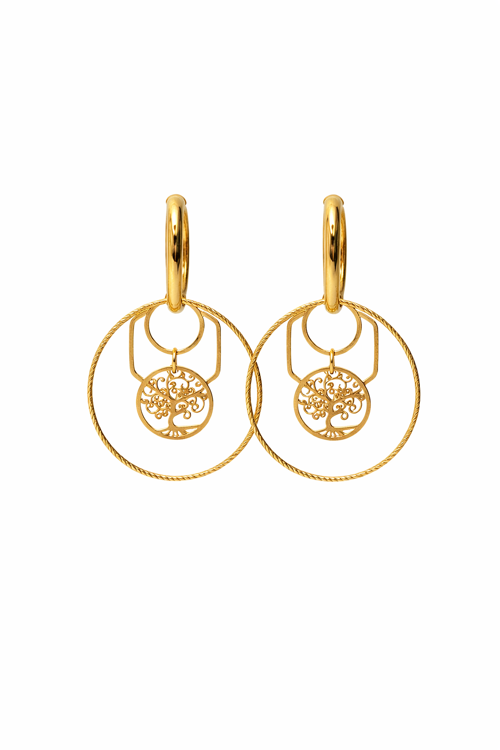 Miniaturbild: Tree of Life Circle Ohrringe